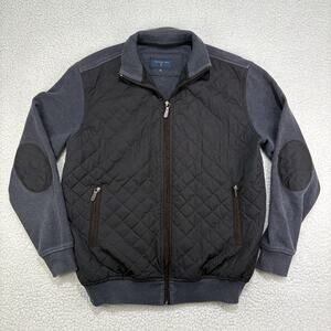 Tony Montana Mens Quilted Lined Full Zip Sweatshirt Jacket XXL Elbow Pads